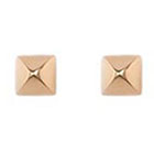 Pink Mascara Sugar Bean Jewelry Pyramid Stud Earrings in Rose Gold