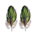Ombeyond TEMPORARY TATTOO - Set of 2 Blue Feathers