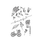 TattooWhatever Hand Drawing Fine Line Flowers + Typography Temporary Tattoo
