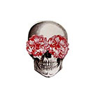 Atattood Skull with Flowers Temporary Tattoo