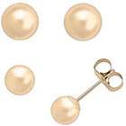 Kohl's Everlasting Gold 10k Gold Ball Stud Earring Set