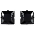 Target 5/8 CT. T.W. Tressa Square Cut Cubic Zirconia Prong Set Stud Earrings in Sterling Silver - Black (7mm)