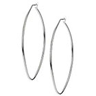 Journee Collection Sterling Silver 56-mm Oval Hoop Earrings - Silver