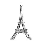 Taboo Tattoo 2 Hand Drawn Eiffel Tower Temporary Tattoo, various sizes available Paris Travel