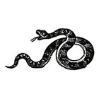 Taboo Tattoo 2 Vintage Snake Temporary Tattoo, various sizes available
