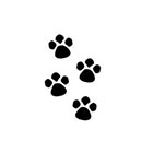 Taboo Tattoo 2 Sets of 4 Paw Prints Temporary Tattoo, various sizes available wrist finger ankle