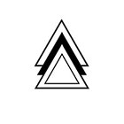 Taboo Tattoo 2 Glyph Triangle Temporary Tattoo, various sizes available Geometric Small Wrist Finger Ankle