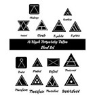 Taboo Tattoo 14 Glyph Diereck Geometric Values Temporary Tattoo, various sizes available Perfect for wrists fingers and ankles
