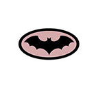 Taboo Tattoo 2 Batman Shield Superhero Pink Temporary Tattoo, various sizes available