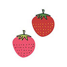 TattooWhatever Strawberry Temporary Tattoo - Red, Pink, Green, Set of 2