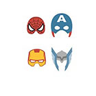 Taboo Tattoo 2 Superhero Mask Spiderman Captain America Ironman Thor Temporary Tattoo, various sizes available different heros to choose from