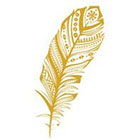 Royaltats Temporary tattoo - Boho Chic Set - 12 Metallic Tattoos - Feathers, Dream Catchers, Mandalas and Butterflies