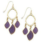 Target Zirconite Chandlier Druzy Earring - Purple