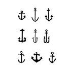 Taboo Tattoo 9 Mini Tiny Anchor Temporary Tattoos, various sizes available Perfect for wrists fingers and ankles birthdays