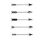 Taboo Tattoo 5 Mini Tiny Arrow Temporary Tattoos, various sizes available Design 2 Perfect for wrists fingers and ankles birthdays