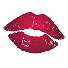 Taboo Tattoo 2 Pair of Red Hot Lips Temporary Tattoo, various sizes available