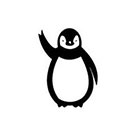 happytatts penguin temporary tattoo, small penguin peace sign, winter festive fake tattoo, happytatts