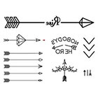 Ombeyond TEMPORARY TATTOO - Set of 20 Arrows Vector Art / Knuckle Tattoos