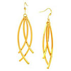 Target Curved Bar Drop Earrings - Gold