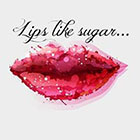 Deviant Diva Temporary Tattoo - Lips like Sugar... mature, halloween, Goth, mysterious, mystery, watercolor lips, watercolor, kisses, kissing, sugar lips