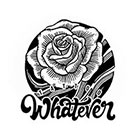 TattooWhatever Wild Rose Temporary Tattoo - Available in 2 sizes, black and white, large size