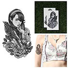 Tattify Girl With Crow Temporary Tattoo - Little Death (Set of 2)