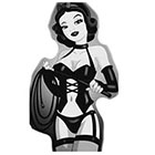 Deviant Diva Temporary Tattoo - Disney Pin Up Girls Mature, lingerie, sexy, knee highs,sheer, nightie thigh highs boots Snow White, Ariel, Little Mermaid