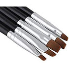 Amazon 5PCS Acrylic UV Gel Nail Art Salon Pen Flat Brush Kit Dotting Tool