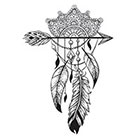 Tattoo LifeStyle Sets Mandala and feathers temporary tattoos