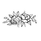 myTaT Black Roses, Watercolor, Vintage Flower Temporary Tattoo