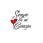 myTaT Siempre en mi Corazon, Spanish for Always in my Heart Temporary Tattoo