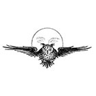 WildLifeDream Owl and moon - temporary tattoo