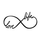 Tattoorary Temporary tattoo infinity symbol 'Love Life'