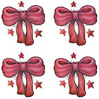 TattooGirlsRule 4 Red Bow Temporary Tattoos (#BOW511_4)