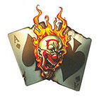 TattooGirlsRule Flaming Clown on Aces Temporary Tattoo (#NM517)