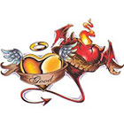 TattooGirlsRule Passion and Innocence Hearts Temporary Tattoo (#BN528)