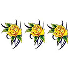TattooGirlsRule 3 Yellow Rose Temporary Tattoos #D325_3
