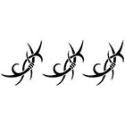 TattooGirlsRule 3 Tribal Accent Temporary Tattoos (#D438_3)