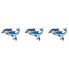 TattooGirlsRule 3 Small Happy Dolphins Temporary Tattoos (#D449_3)
