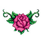 TattooGirlsRule Large Pink Rose Temporary Tattoo (#VS445)