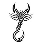 TattooGirlsRule Black Scorpion Design Temporary Tattoo (#BC584)