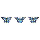 TattooGirlsRule 3 Blue Butterfly Small Temporary Tattoos (#D317_3)