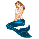 TattooGirlsRule Mermaid Pinup Temporary Tattoo (#AA509)