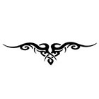 TattooGirlsRule Black Tribal Design Lower Back Temporary Tattoo (#D525)