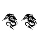 TattooGirlsRule 2 Small Dragon Temporary Tattoos #D445_2