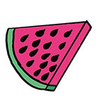 Tattoocrew Includes 2 tattoos: Temporary tattoo, Wassermelone, watermelon, pink, TemporÃ¤res Tattoo, hand drawn, Art, Bodyart, Doppelpack