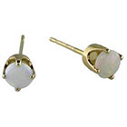Target 14K 4mm Round Opal Stud Earrings in Yellow Gold