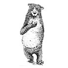 Tattoocrew Includes 2 tattoos: temporary phone bear mobile bear, tattoo, temporary tattoo, animal, handdrawn, black and white, art, body art, sketch