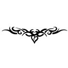 TattooGirlsRule Tribal Heart Design Lower Back Temporary Tattoo (#D527)