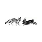 TattooNbeyond Temporary Tattoo - Fox and Hare /Pig/White Rabbit